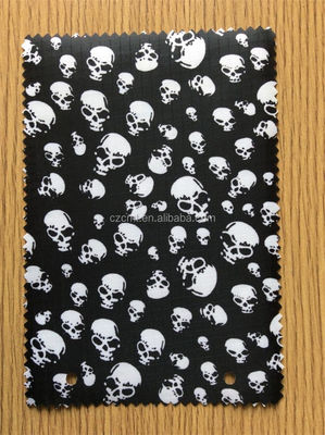 Fabrique d'impression de squelette noir et blanc en polyester à 100%