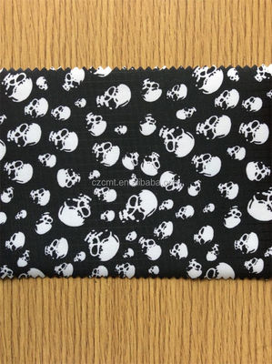 Fabrique d'impression de squelette noir et blanc en polyester à 100%