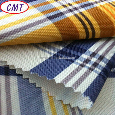 600d Polyester Oxford Tissu imprimé imperméable à l'eau et revêtu pour les auvents résistants au soleil
