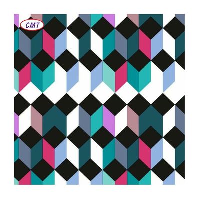 Exemple de taille A4 Exemple de motifs géométriques Print dispersé Polyester Lit de feuille de tissu