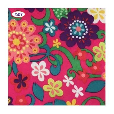 100% polyester imprimé 150gm tissus floraux fleurs pour les robes échantillon de taille A4