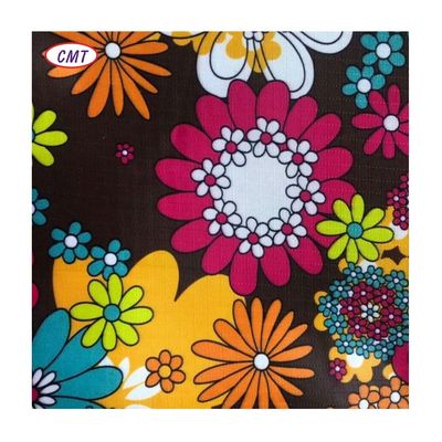 100% polyester imprimé 150gm tissus floraux fleurs pour les robes échantillon de taille A4