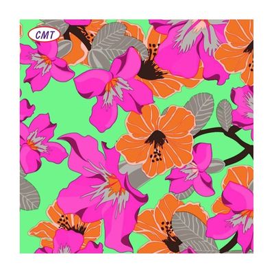 Tissu d'impression numérique FDY tissé en polyester à motifs multiples à 100% pour vêtements