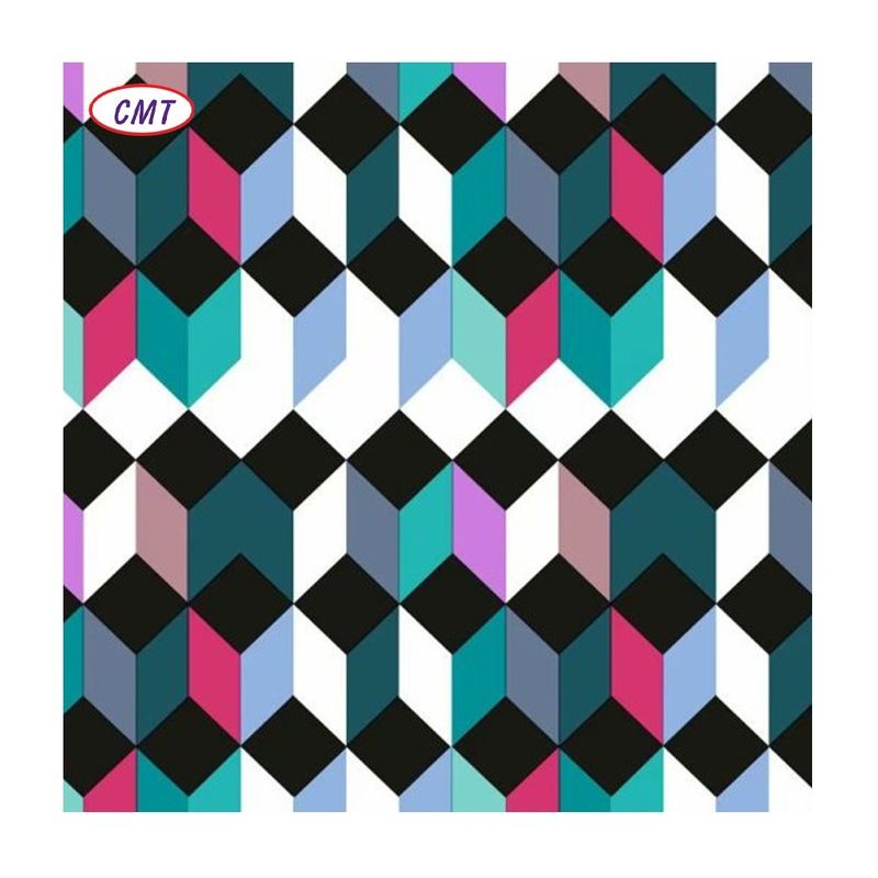Exemple de taille A4 Exemple de motifs géométriques Print dispersé Polyester Lit de feuille de tissu