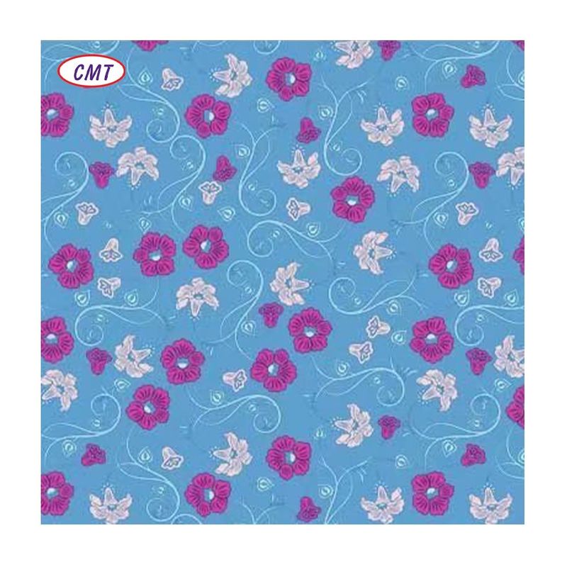 100% polyester imprimé 150gm tissus floraux fleurs pour les robes échantillon de taille A4